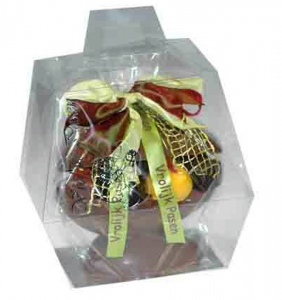 chocolade paasei in draagtas