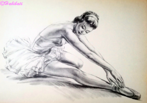 tekening balletdanseres