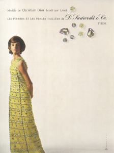 advertentie van Dior over Swarovski krsitallen